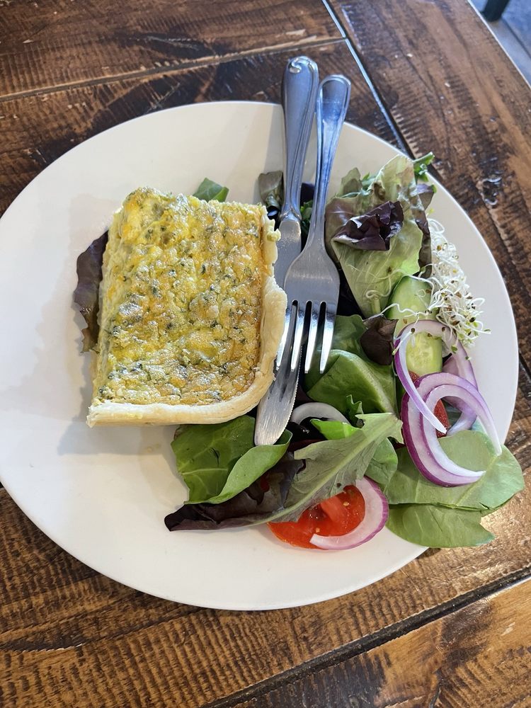 Quiche with fresh salad at Nana's